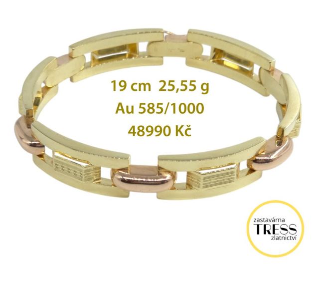 Výrazný zlatý náramek - žluté a růžové zlato 🥰 Najdete v prodejně u Magistrátu a v e-shopu 🎁❤....